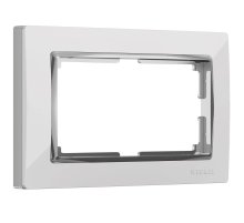Рамка для двойной розетки Werkel Snabb белый/хром W0081901 4690389161063