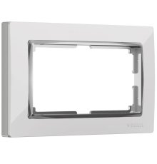 Рамка для двойной розетки Werkel Snabb белый/хром W0081901 4690389161063