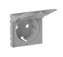 Лицевая панель Legrand Valena Life розетки с/з алюминий 754842