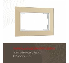 Рамка для двойной розетки Arte Milano 503.02-double.shampan