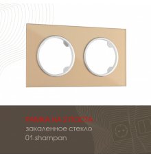 Рамка двухместная Arte Milano 502.01-2.shampan
