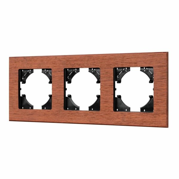 Рамка на 3 поста из натурального дерева Arlight FRM-XSILO-WD-3-NL 050873