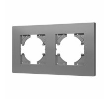 Рамка на 2 поста пластиковая Arlight FRM-PERIO-PL-2-GR 049752