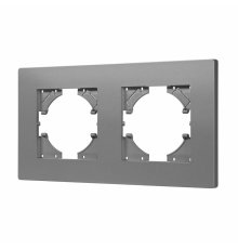 Рамка на 2 поста пластиковая Arlight FRM-PERIO-PL-2-GR 049752