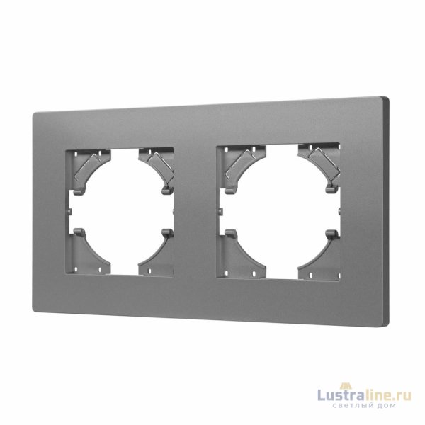 Рамка на 2 поста пластиковая Arlight FRM-PERIO-PL-2-GR 049752