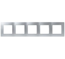 Рамка 5-постовая Legrand Etika алюминий 672555