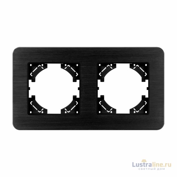 Рамка на 2 поста алюминиевая Arlight FRM-AKIRY-AL-2-BK 049725