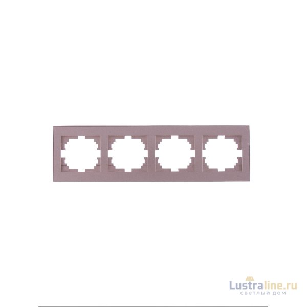 Рамка 4-местная горизонтальная Lezard Rain 703-3131-149
