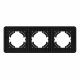 Рамка на 3 поста стеклянная Arlight FRM-OMALI-SFGS-3-BK 049713