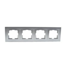 Рамка на 4 поста Mono Electric Despina серебро 102-210000-163