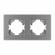 Рамка на 2 поста пластиковая Arlight FRM-PERIO-PL-2-GR 049752