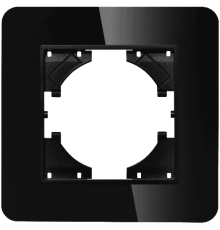 Рамка стеклянная на 1 пост Arlight FRM-OMALI-GS-1-BK 049662