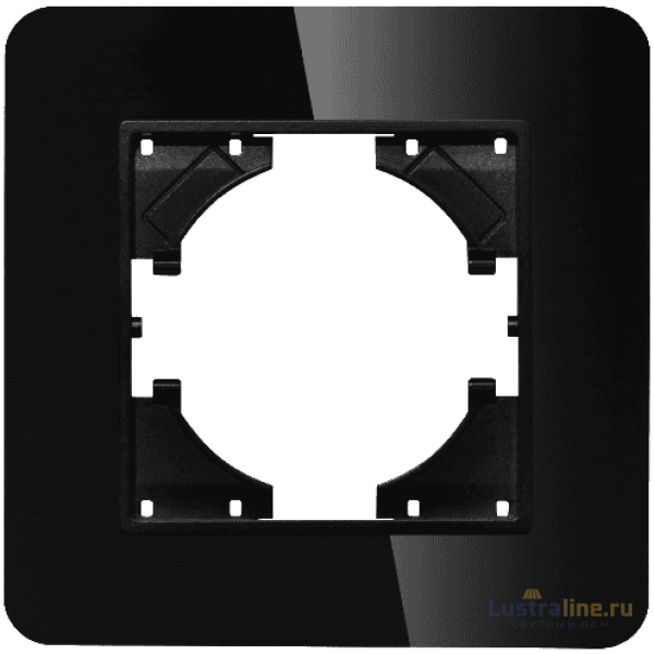 Рамка стеклянная на 1 пост Arlight FRM-OMALI-GS-1-BK 049662