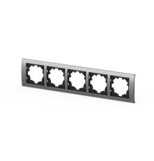 Рамка пятиместная ELBI Zena Platin 500-073600-250
