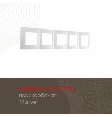 Рамка пятиместная Arte Milano 517.17-5.silver