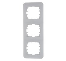 Рамка 3-местная вертикальная Lezard Karina Life 708-0200-153