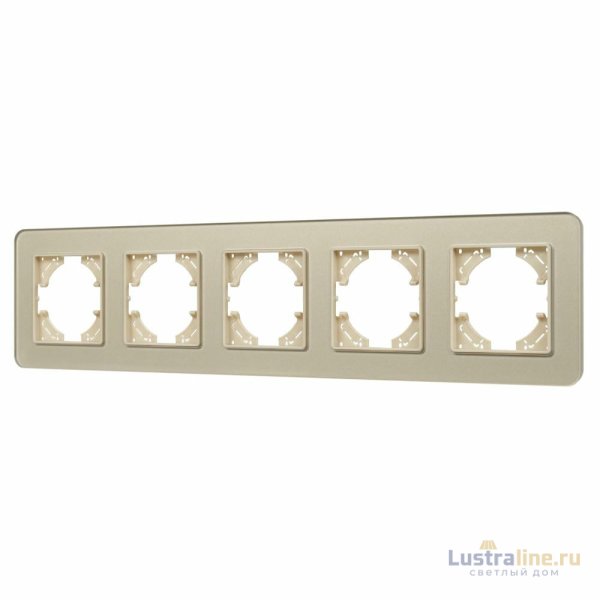 Рамка на 5 постов стеклянная Arlight FRM-OMALI-GS-5-GD 049707