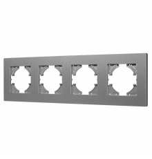 Рамка на 4 поста пластиковая Arlight FRM-PERIO-PL-4-GR 049760