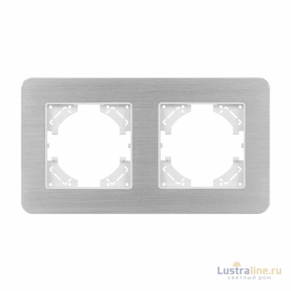 Рамка на 2 поста алюминиевая Arlight FRM-AKIRY-AL-2-SR 049724