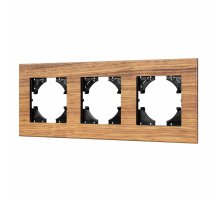 Рамка на 3 поста из натурального дерева Arlight FRM-XSILO-WD-3-SNL 051276