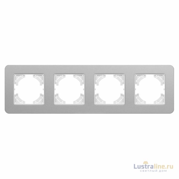 Рамка на 4 поста алюминиевая Arlight FRM-AKIRY-SFAL-4-SR 049743
