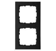 Рамка Jasmart G-Classic 2-постовая черный матовый (soft touch) поликарбонат G1002PB