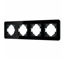 Рамка на 4 поста стеклянная Arlight FRM-OMALI-GS-4-BK 049701
