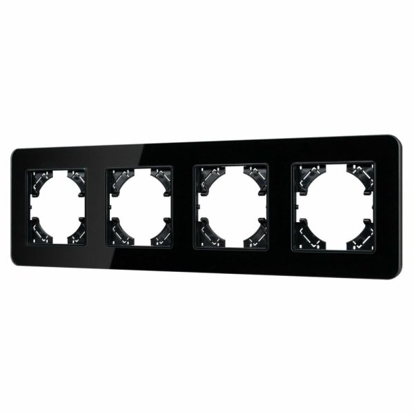 Рамка на 4 поста стеклянная Arlight FRM-OMALI-GS-4-BK 049701
