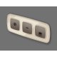 Лицевая панель для компьютерной/телефонной розетки RJ-45/RJ-11 Ambrella Volt Omega OP6420