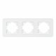 Рамка на 3 поста стеклянная Arlight FRM-OMALI-GS-3-WH 049696