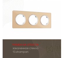 Рамка трехместная Arte Milano 502.13-3.shampan