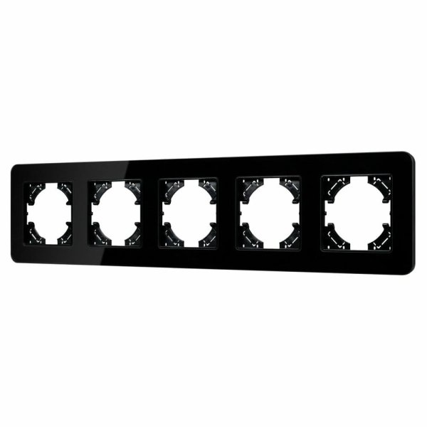 Рамка на 5 постов стеклянная Arlight FRM-OMALI-GS-5-BK 049705