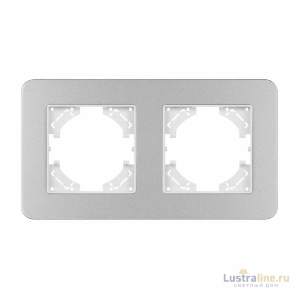 Рамка на 2 поста алюминиевая Arlight FRM-AKIRY-SFAL-2-SR 049737