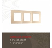 Рамка трехместная Arte Milano 517.17-3.shampan