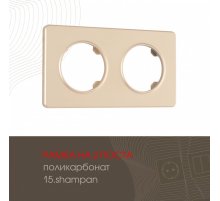 Рамка двухместная Arte Milano 502.15-2.shampan