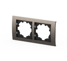 Рамка двухместная ELBI Zena Platin 500-073000-226