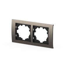 Рамка двухместная ELBI Zena Platin 500-073000-226