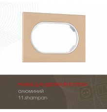 Рамка для двойной розетки Arte Milano 502.11-double.shampan