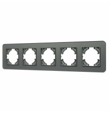 Рамка на 5 постов стеклянная Arlight FRM-OMALI-GS-5-GR 049706