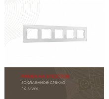 Рамка пятиместная Arte Milano 503.14-5.silver
