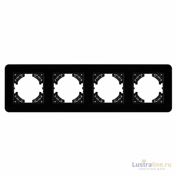 Рамка на 4 поста стеклянная Arlight FRM-OMALI-GS-4-BK 049701
