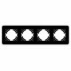 Рамка на 4 поста стеклянная Arlight FRM-OMALI-GS-4-BK 049701