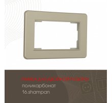 Рамка для двойной розетки Arte Milano 502.16-double.shampan