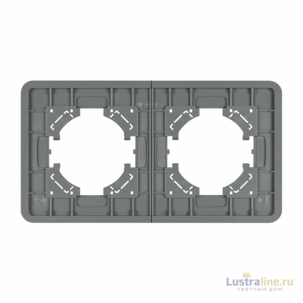 Рамка на 2 поста стеклянная Arlight FRM-OMALI-SFGS-2-GR 049710