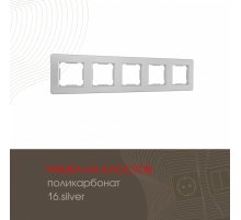 Рамка пятиместная Arte Milano 502.16-5.silver