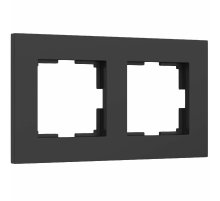 Рамка на 2 поста Werkel Slab черный матовый W0022908 4690389193378 a062800