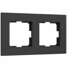 Рамка на 2 поста Werkel Slab черный матовый W0022908 4690389193378 a062800