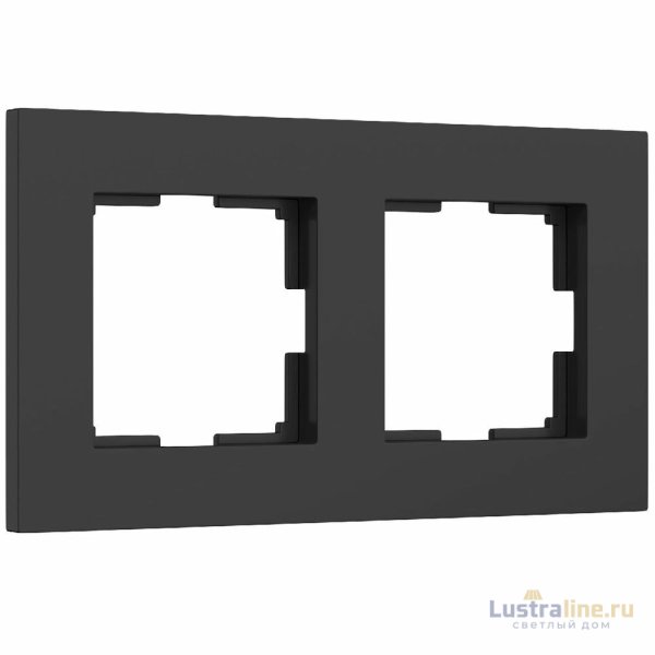 Рамка на 2 поста Werkel Slab черный матовый W0022908 4690389193378 a062800