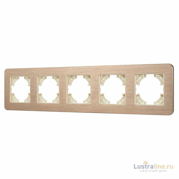 Рамка на 5 постов алюминиевая Arlight FRM-AKIRY-AL-5-GD 049736