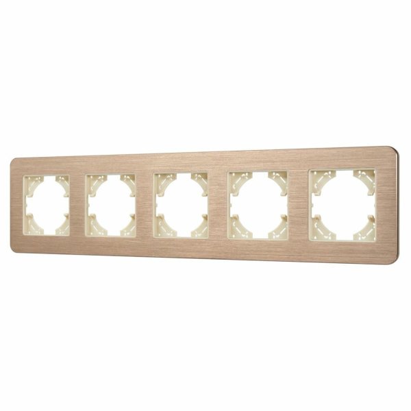 Рамка на 5 постов алюминиевая Arlight FRM-AKIRY-AL-5-GD 049736